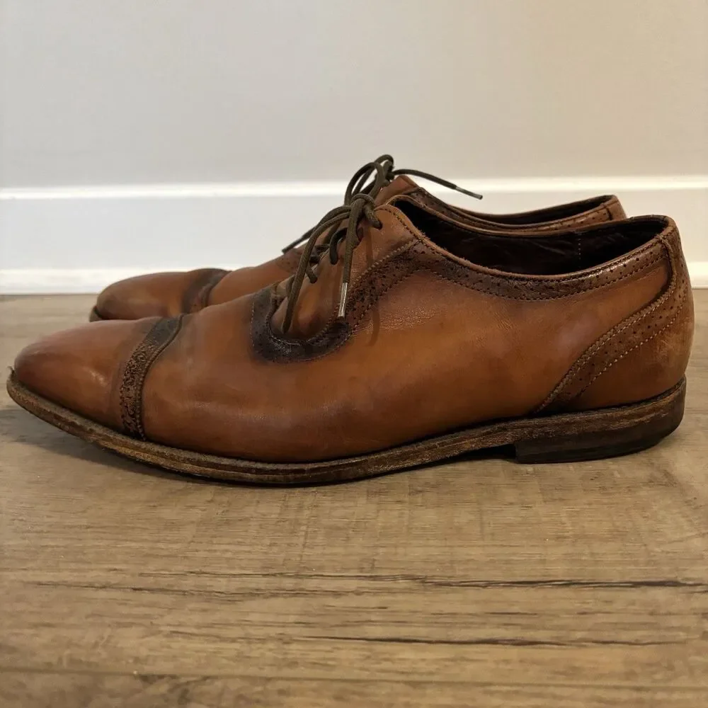 Allen Edmonds The Rutledge Independence Collection Sz 10 E Brown Leather Cap Toe